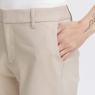 Pulz Bindy pants high waist ankl.sand