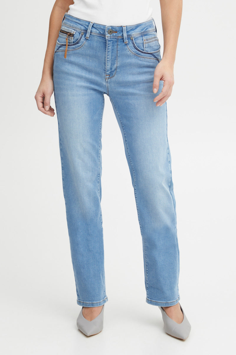 Pulz jeans Karolina highwaist straight light blue