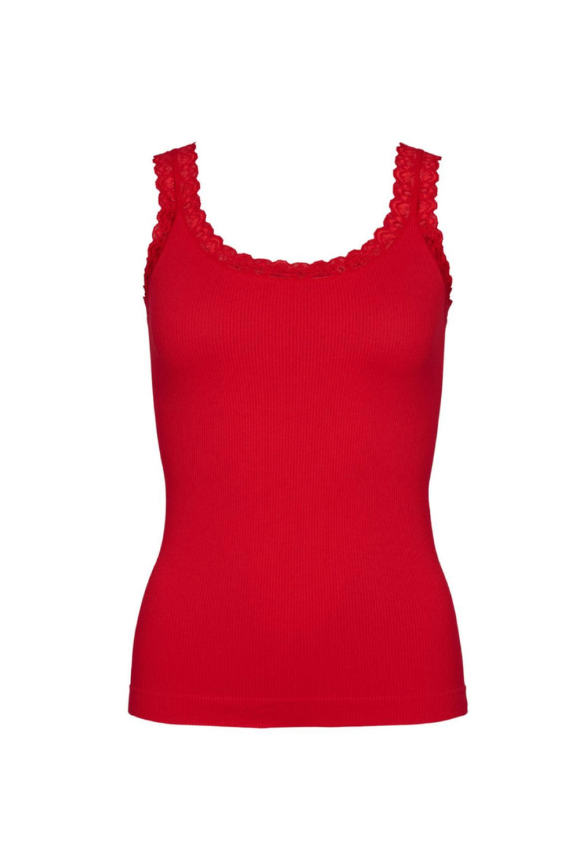 Tim & Simonsen ribtop med blonde red Rosso