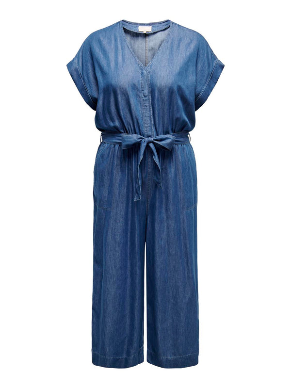 Only Carmakoma Yuka denim jumpsuit medium blue