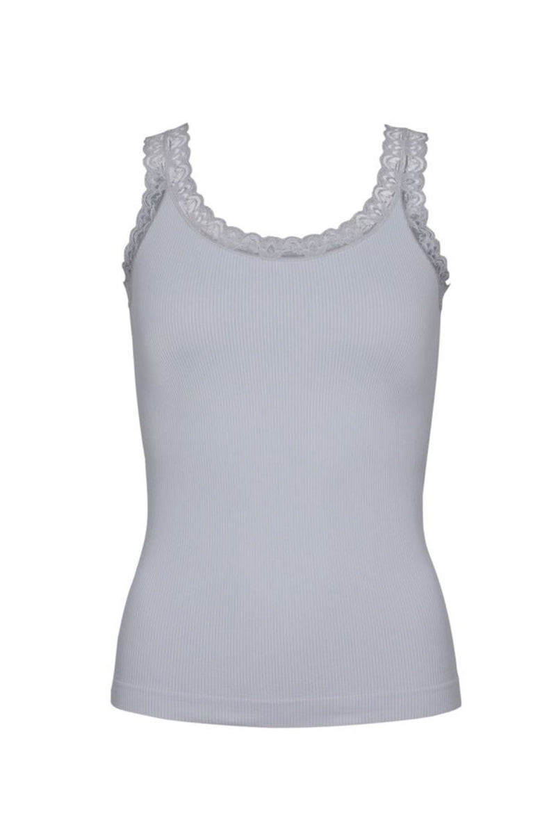 Tim & Simonsen Frida ribtop med blonde light grey Perla