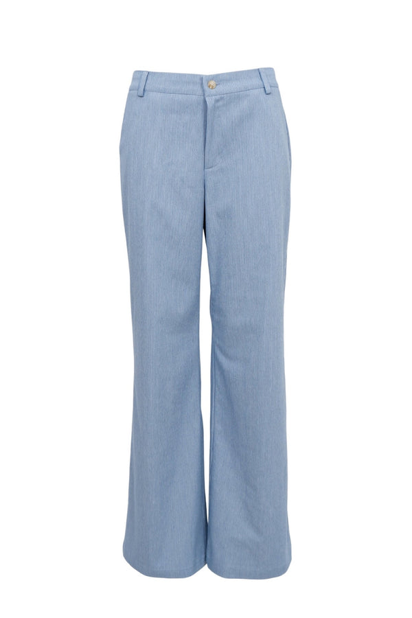 Black Colour Astrid pants blue stripe