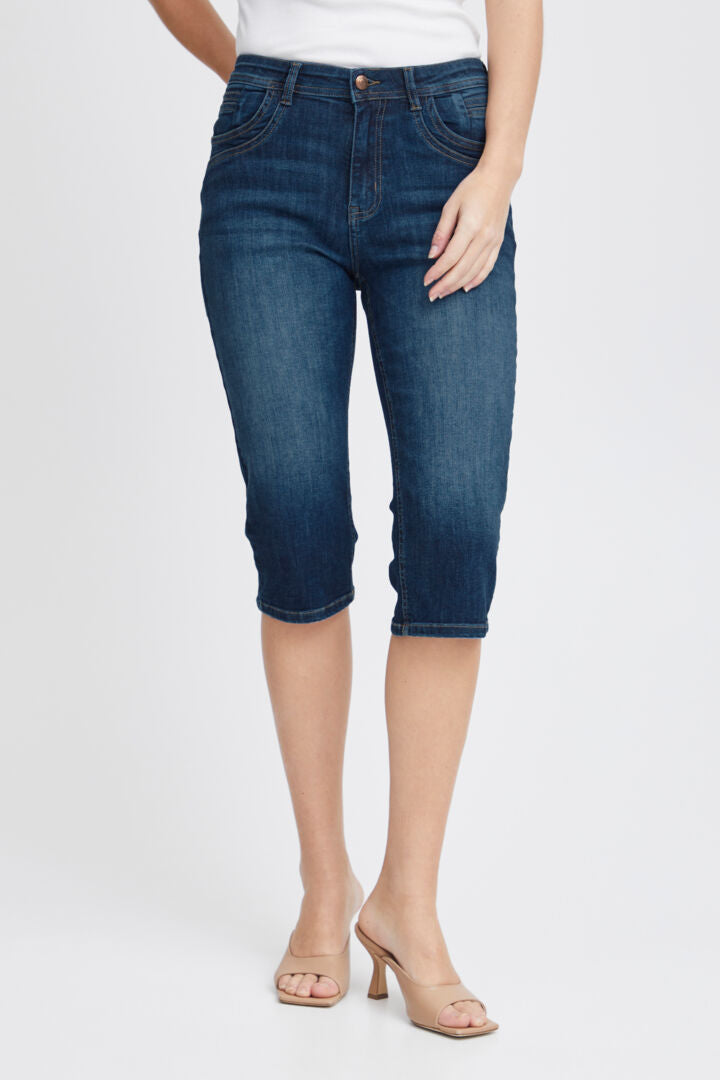 Pulz Katja capri jeans dark blue