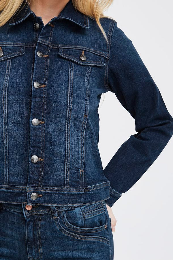 Pulz Katja denim jacket Dark blue