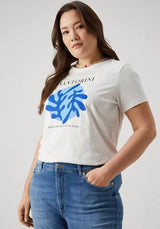 Only Carmakoma Myka life t-shirt white