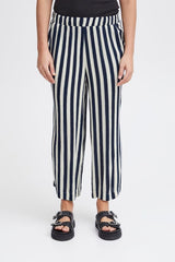 Ichi Marrakech pant navy stripe