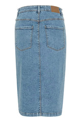 Kaffe Barbeth denim skirt light blue