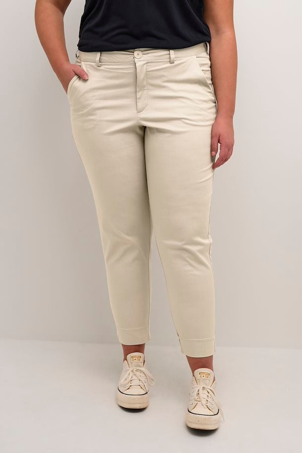 Kaffe Curve Leana Chino pant feather gray