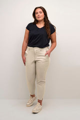 Kaffe Curve Leana Chino pant feather gray