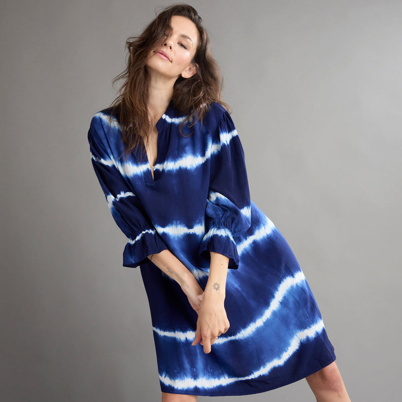 Allweek Halle tunic blue tie dye