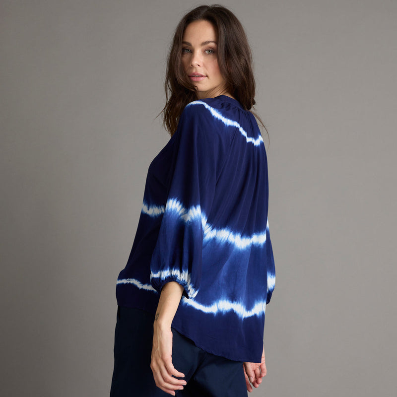 Allweek Halle blouse blue tie dye