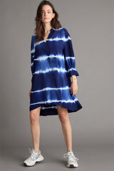 Allweek Halle tunic blue tie dye