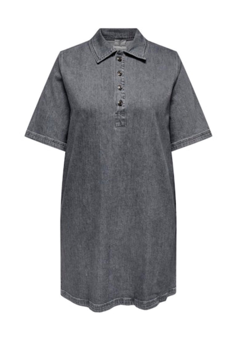 Only Carmakoma Gry A-shape denim dress grey