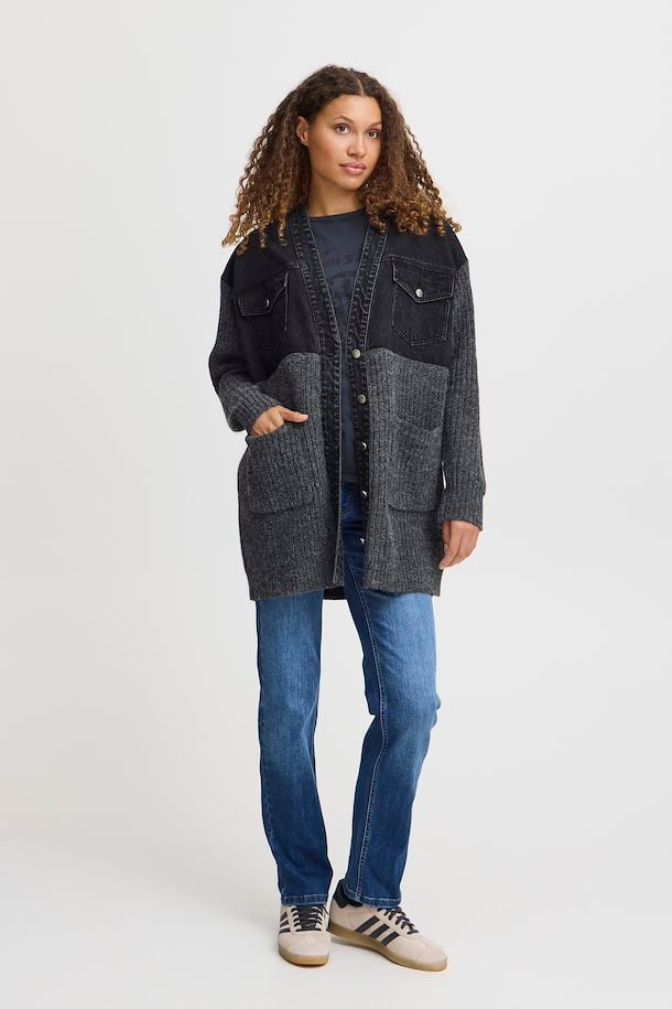 Pulz Anke cardigan black denim