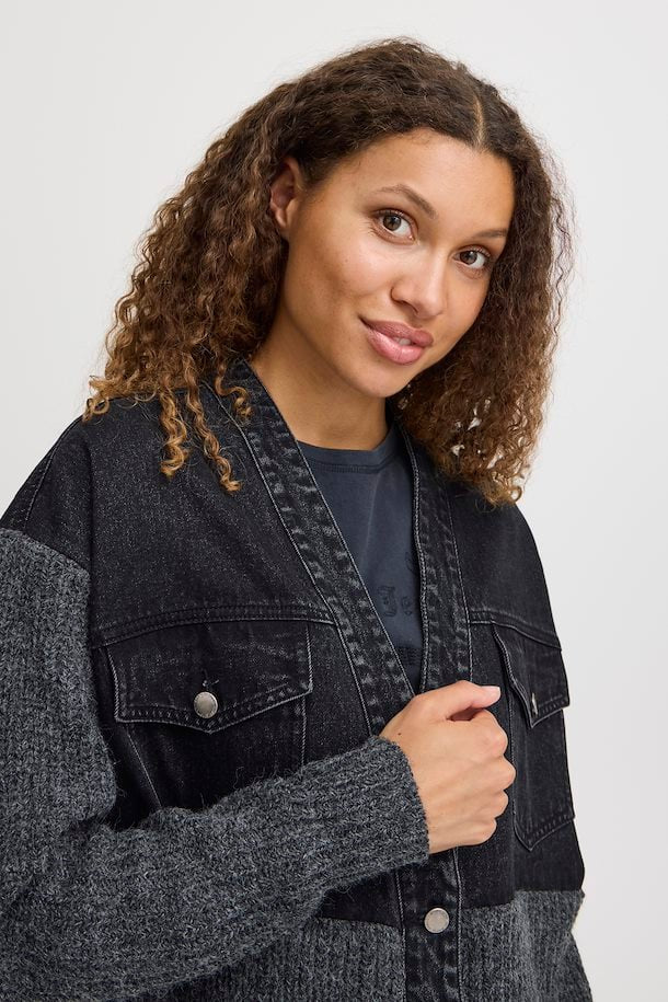 Pulz Anke cardigan black denim