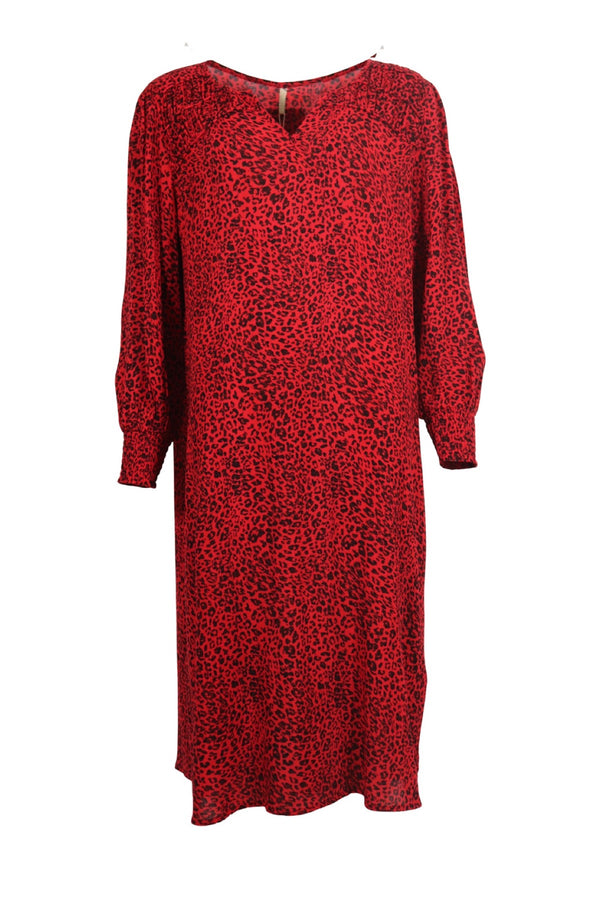 Ofelia Leopold dress red