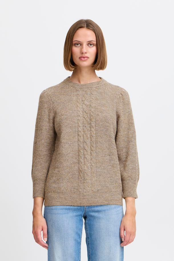 Ichi Kamara knit sand/brown melange