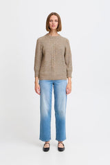 Ichi Kamara knit sand/brown melange