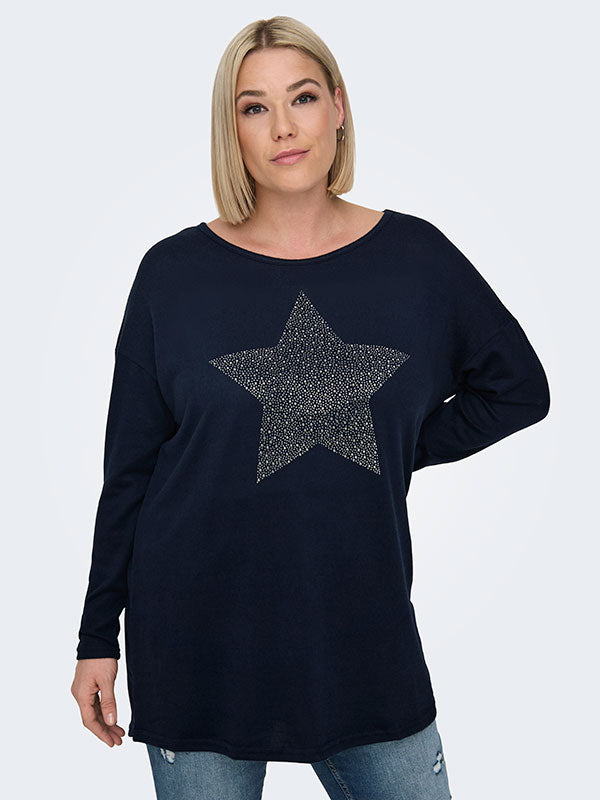 Only Carmakoma Malba top navy blue