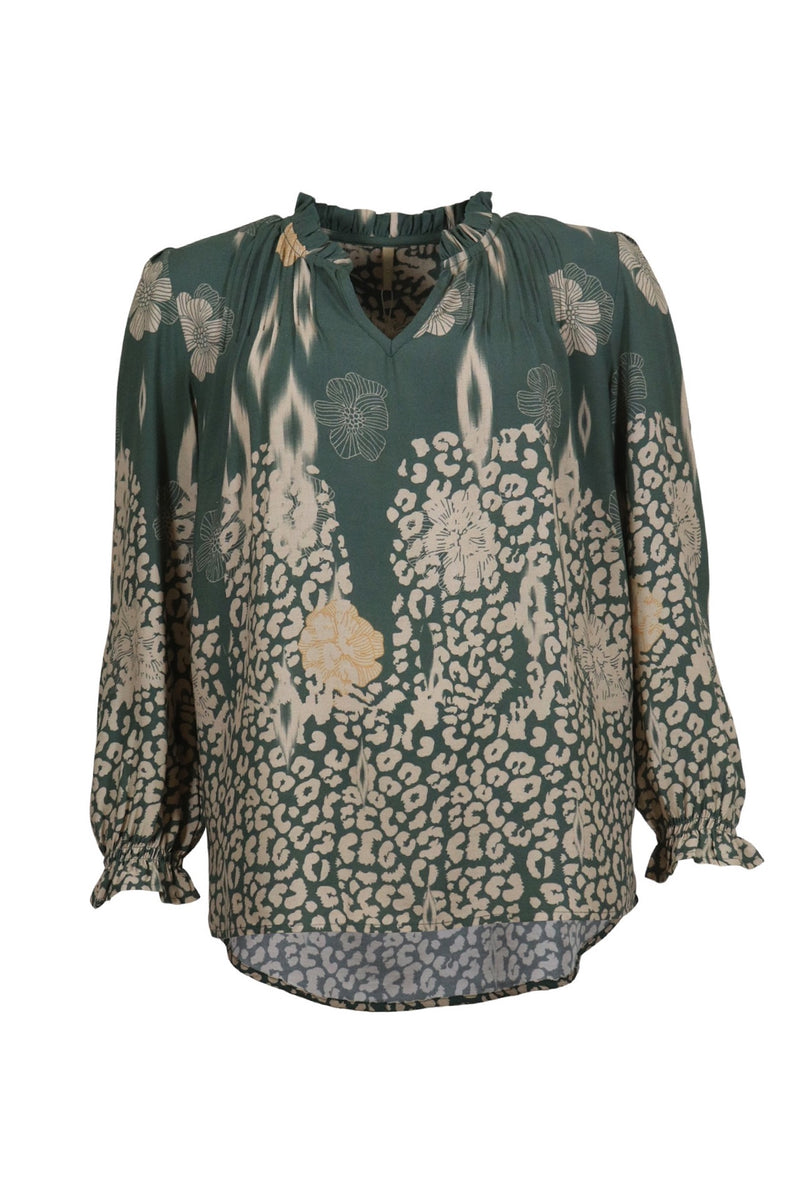 Ofelia Laura blouse olive