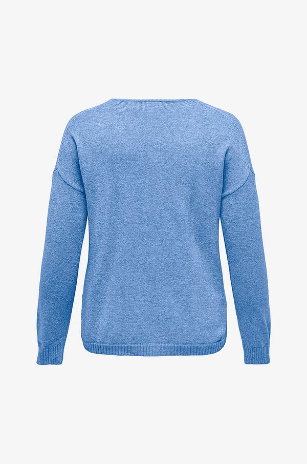 Only Carmakoma Margareta pullover light blue melange