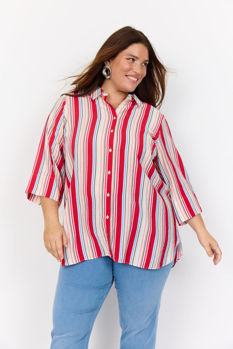 Wasabi Adina 2 shirt red stripe