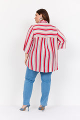 Wasabi Adina 2 shirt red stripe