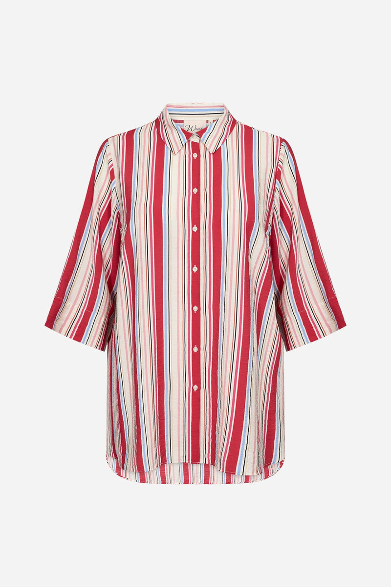 Wasabi Adina 2 shirt red stripe