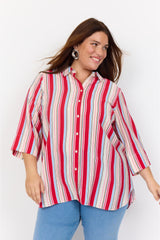 Wasabi Adina 2 shirt red stripe