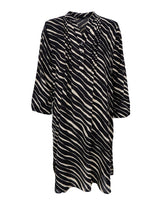 Black Colour Stella pleat tunic dress Black Zebra