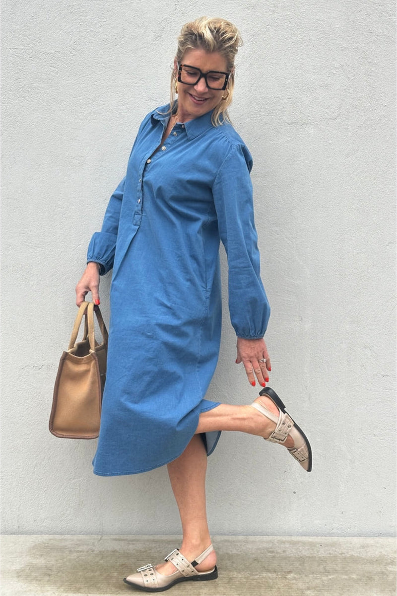 Gaspar Lucca denim dress blue