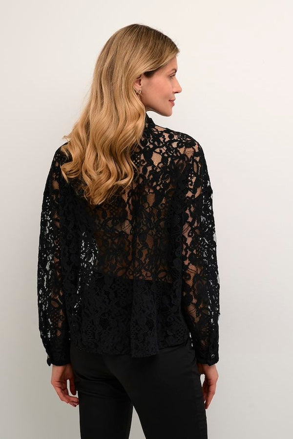 Kaffe Bella lace shirt black