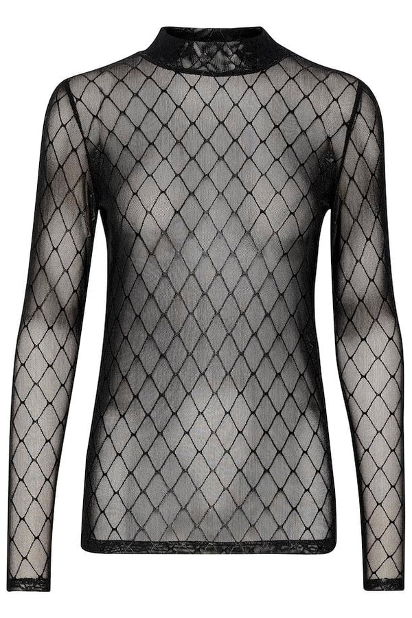 Kaffe Alina mesh t-shirt black