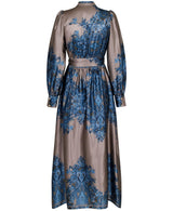 Neo Noir Nova Paisley border dress blue