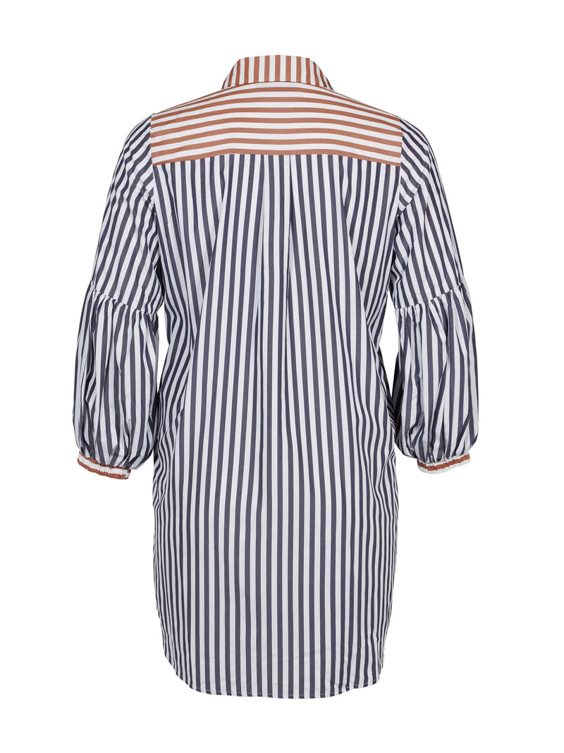 Zoey Emmaline oversized shirt navy stripe