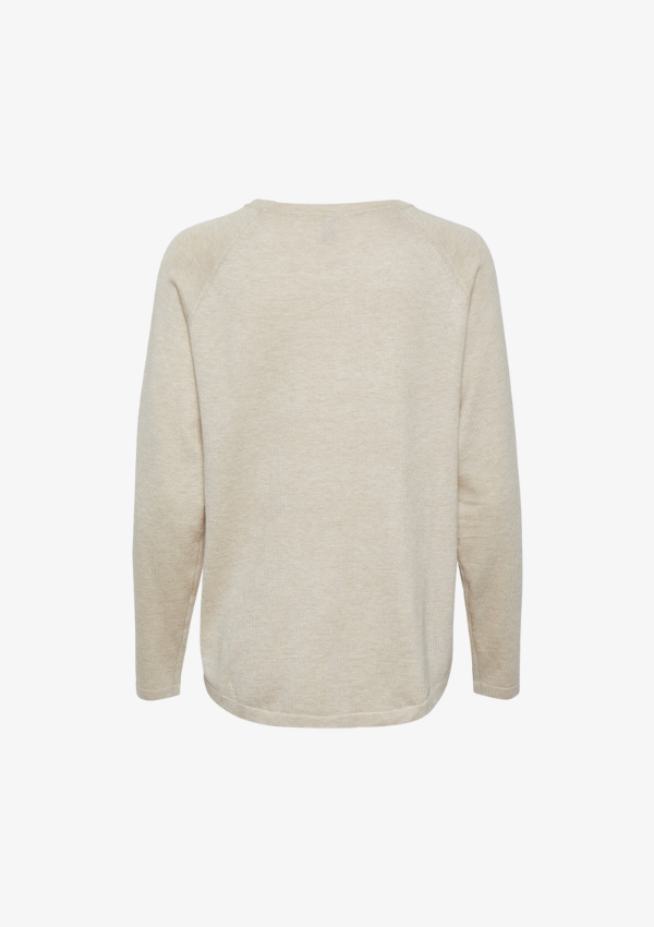 CULTURE ANNE MARIE SOLID JUMPER - WARM SAND MELANGE