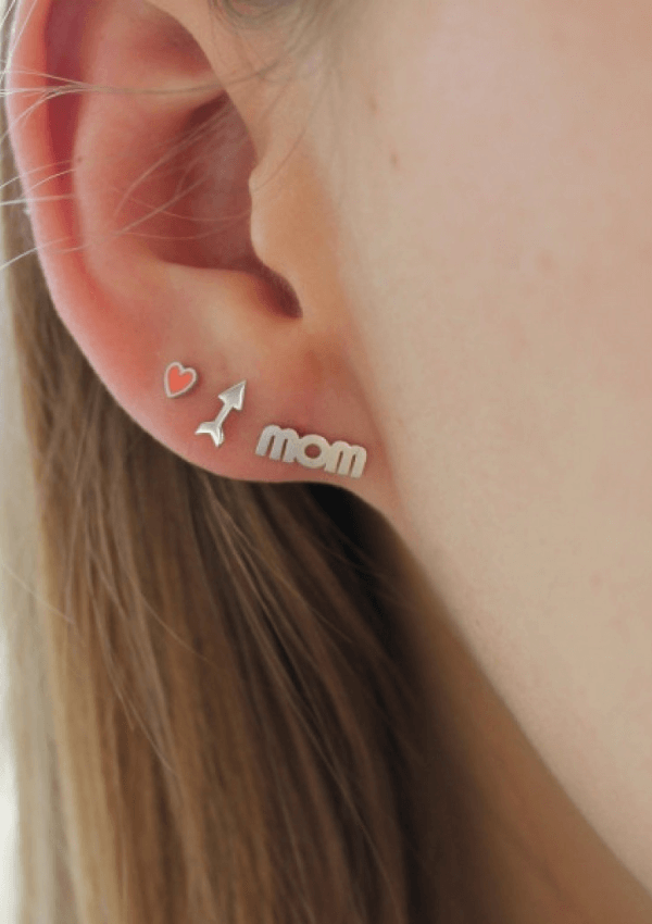 STINE A ØRERING WOW MOM EARRING SILVER