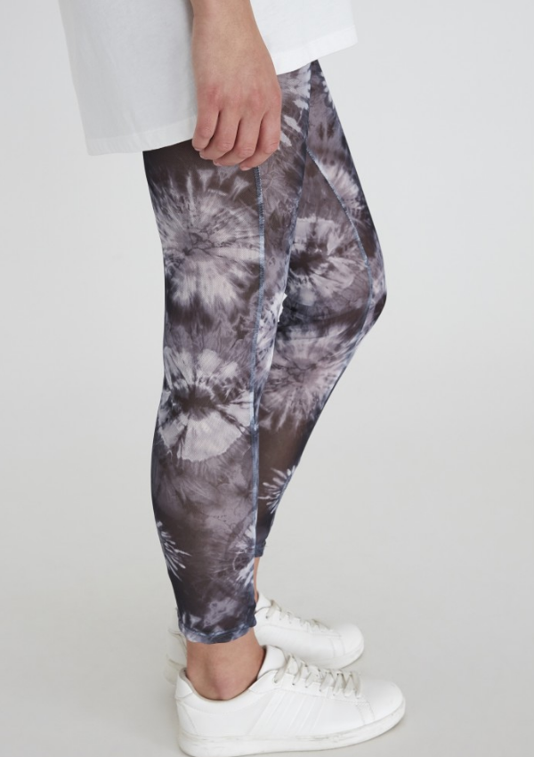 ICHI Leggings - Meshule grå mix