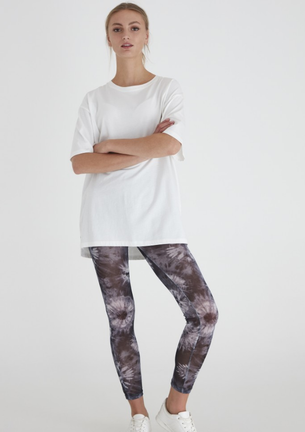 ICHI Leggings - Meshule grå mix