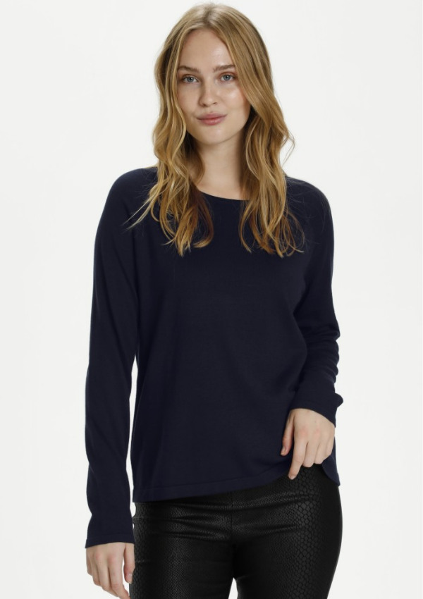 Culture bluse - Anne Marie solid jumper - Blå