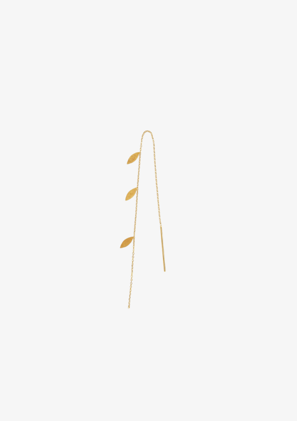 STINE A ØRERING - THREE LEAVES EARRING PIECE GOLD