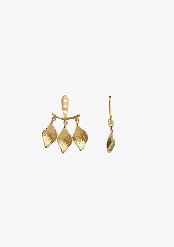 STINE A ØRERING - DANCING THREE ILE DE L´AMOUR BEHIND EAR EARRING GOLD