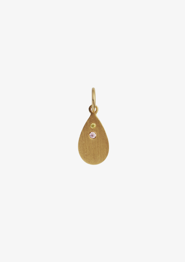 STINE A VEDHÆNG - SPARKLING TEARDROP PENDAT GOLD